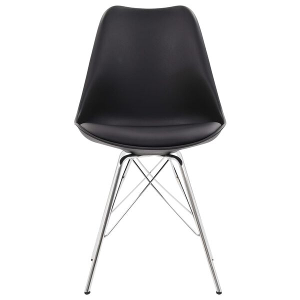 vidaXL Jed&aacute;lensk&eacute; stoličky 2 ks čierne umel&aacute; koža