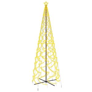 vidaXL Vianočn&yacute; stromček kužeľ tepl&yacute; biely 1400 LED 160x500 cm