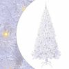 vidaXL Umel&yacute; vianočn&yacute; stromček s 300 LED-i Biela 210 cm PVC a oceľ
