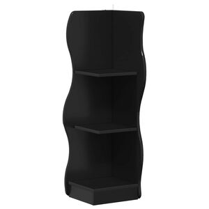 vidaXL Rohov&aacute; polica Čierna 34 x 33 x 102 cm Kompozitn&eacute; drevo