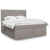 vidaXL Posteľn&yacute; r&aacute;m boxspring s matracom sivohned 180x200 cm l&aacute;tka