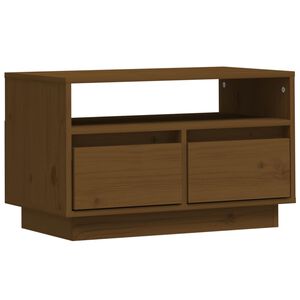 vidaXL TV skrinka medovo-hned&aacute; 60x35x37 cm mas&iacute;vna borovica