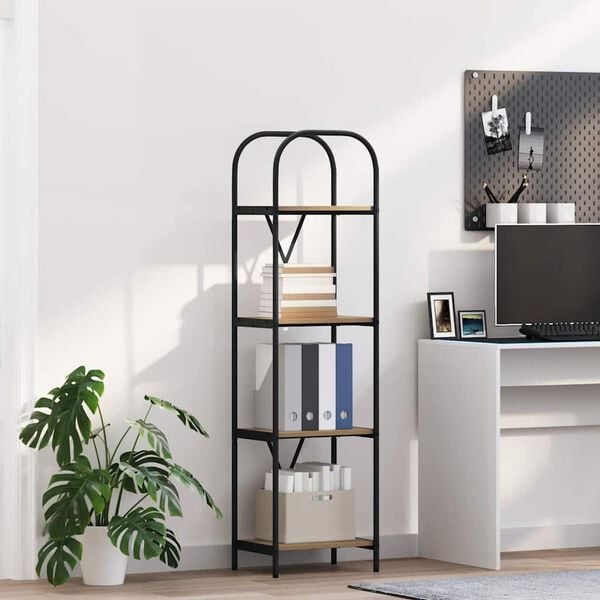 vidaXL Reg&aacute;l na knihy Remeseln&yacute; dub 40 x 30 x 146 cm Kompozitn&eacute; drevo