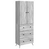 vidaXL Sada skr&iacute;ň 2 pcs Siv&yacute; Sonoma 66 x 34,5 x 90 cm Kompozitn&eacute; drevo