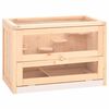 vidaXL Klietka pre &scaron;krečka 60x35,5x42 cm jedľov&eacute; mas&iacute;vne drevo