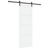 vidaXL Posuvn&eacute; dvere 83 x 232 cm Borovicov&yacute; mas&iacute;v Biela a čierna