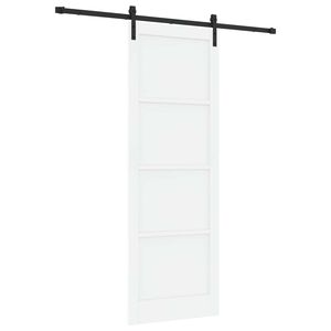 vidaXL Posuvn&eacute; dvere 83 x 232 cm Borovicov&yacute; mas&iacute;v Biela a čierna