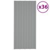 vidaXL Stre&scaron;n&yacute; panel 36 pcs Biely 100 x 45 cm Pozinkovan&aacute; oceľ