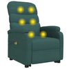 vidaXL Zdv&iacute;hacie mas&aacute;žne kreslo tmavozelen&eacute; l&aacute;tkov&eacute;