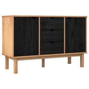 vidaXL Serv&iacute;rovacia skriňa OTTA Čierna 113,5 x 43 x 73 cm