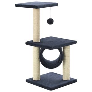 vidaXL &Scaron;krabadlo pre mačky, sisalov&eacute; stĺpiky 65 cm, tmavomodr&eacute;