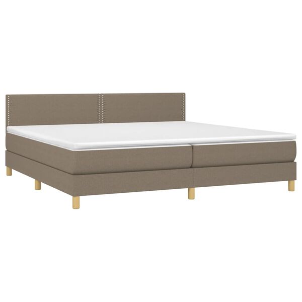 vidaXL Boxspring posteľ s matracom sivohned&yacute; 200x200 cm l&aacute;tka