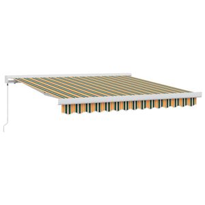 vidaXL Sklopn&aacute; mark&iacute;za Zelen&aacute; a žlt&aacute; 300 x 250 cm Pl&aacute;tno a hlin&iacute;k