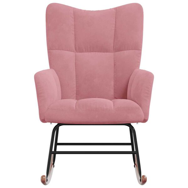 vidaXL Hojdacie kreslo ružov&eacute; zamat
