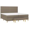 vidaXL Boxspring posteľ s matracom sivohned&yacute; 200x200 cm l&aacute;tka