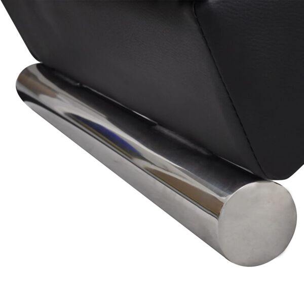 vidaXL Leňoška, čierna, umelá koža