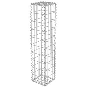 vidaXL Gabi&oacute;nov&aacute; stena s krytmi, pozinkovan&aacute; oceľ 20x20x100 cm