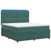vidaXL LED boxspring posteľ s matracom Tmavozelen&aacute; 180 x 200 cm Zamat