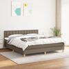 vidaXL Posteľn&yacute; r&aacute;m boxspring s matracom sivohned 180x200 cm l&aacute;tka