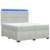 vidaXL Posteľ boxspring s matracom Svetlosiv&aacute; 200 x 200 cm Zamat