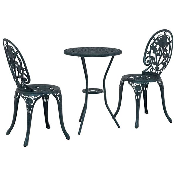 vidaXL Z&aacute;hradn&yacute; bistro set 3 pcs Zelen&aacute; Hlin&iacute;k