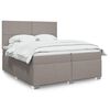 vidaXL Boxspring posteľ s matracom sivohned&yacute; 200x200 cm l&aacute;tka