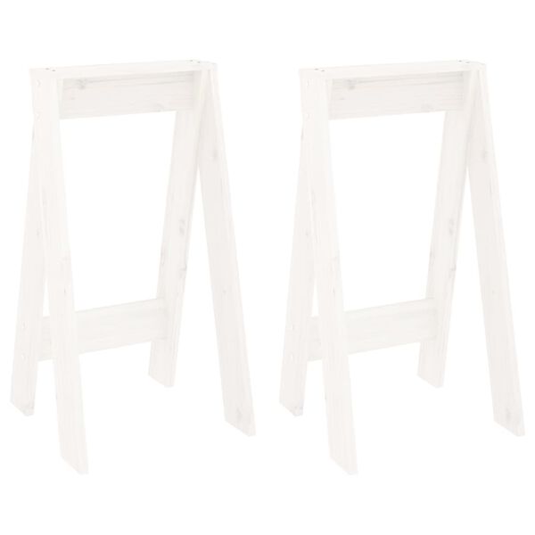 VidaXL Sedadl&aacute; 2 ks biele 40x40x75 cm borovicov&yacute; mas&iacute;v