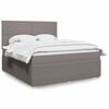 vidaXL Posteľn&yacute; r&aacute;m boxspring s matracom sivohned 180x200 cm l&aacute;tka