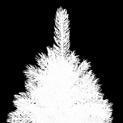 vidaXL Umelý vianočný stromček, realistické ihličie, biely 150 cm
