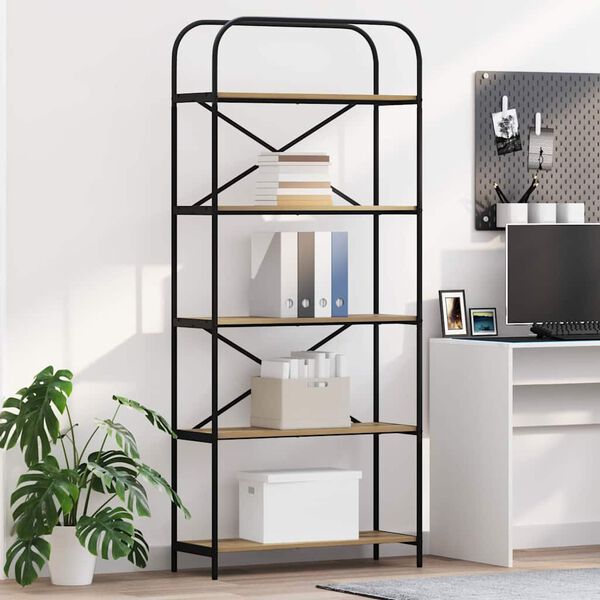 vidaXL Reg&aacute;l na knihy Remeseln&yacute; dub 80 x 30 x 183 cm Kompozitn&eacute; drevo