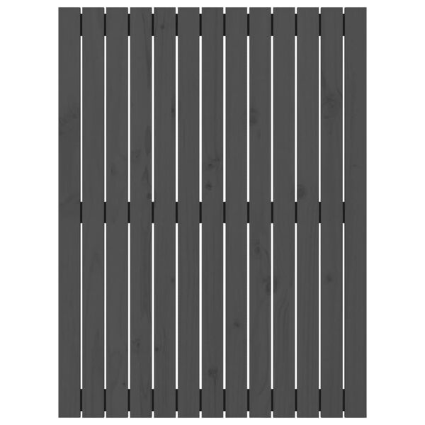 vidaXL Nástenné čelo postele sivé 82,5x3x110 cm masívna borovica