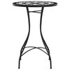 vidaXL Mozaikový bistro stolík, čierno biely Ø50x70 cm, keramika