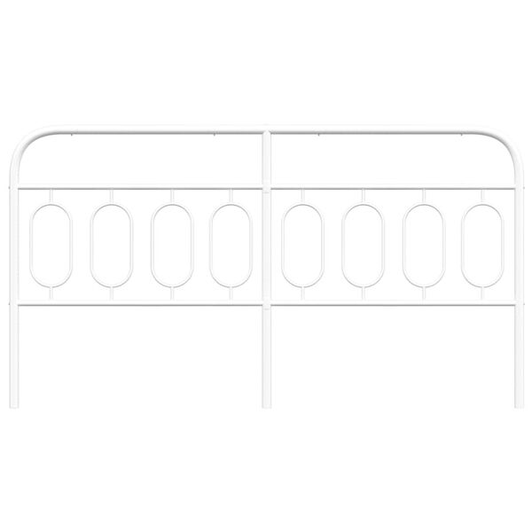vidaXL Kovov&eacute; n&aacute;hradn&eacute; čelo postele biele 193 cm