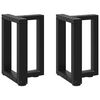 vidaXL Nohy konferenčn&eacute;ho stol&iacute;ka v tvare T, 2 ks, čierne, 38x25x(42-43) cm, oceľ