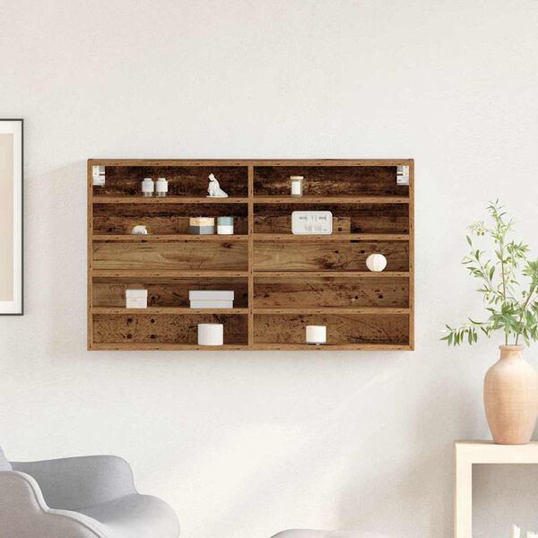 vidaXL Vitr&iacute;na N&aacute;stenn&yacute; Star&eacute; drevo 100 x 15 x 58 cm Kompozitn&eacute; drevo