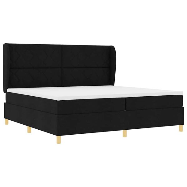 vidaXL Boxspring posteľ s matracom tmavo&scaron;ed&aacute; 90x190 cm Čierna l&aacute;tka