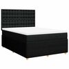 vidaXL Posteľn&yacute; r&aacute;m boxspring s matracom čierny 160x200 cm l&aacute;tka