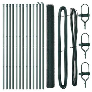 vidaXL Stĺp na plot. Zelen&aacute; 25 x 1,5 m (25 mm pletivo) Oceľ