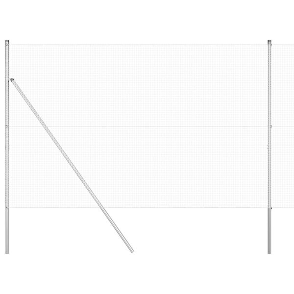 vidaXL Zvaren&yacute; dr&ocirc;ten&yacute; plot Strieborn&aacute; 1.6 x 25 m