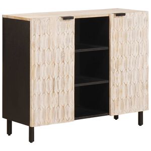 vidaXL Serv&iacute;rovacia skriňa Biele um&yacute;vanie dokončenie 90 x 33 x 75 cm