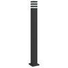 vidaXL Vonkaj&scaron;ia stojaca lampa so z&aacute;suvkou čierna 110 cm hlin&iacute;k