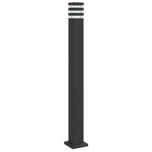 vidaXL Vonkaj&scaron;ia stojaca lampa so z&aacute;suvkou čierna 110 cm hlin&iacute;k