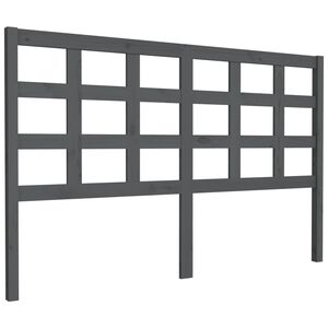 vidaXL Čelo postele siv&eacute; 156x4x100 cm mas&iacute;vna borovica