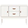 vidaXL Komoda biela 110x40x78 cm borovicový masív