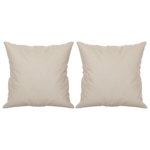 vidaXL Dekorat&iacute;vne vank&uacute;&scaron;e 2 ks kr&eacute;mov&eacute; 40x40 cm mikrovl&aacute;knov&aacute; l&aacute;tka