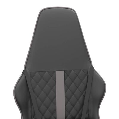 vidaXL Herná stolička čierna a sivá umelá koža
