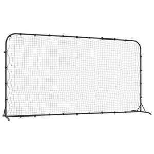 vidaXL Futbalov&aacute; odrazov&aacute; sieť čierna 366x90x183 cm HDPE