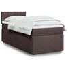 vidaXL Boxspring posteľ s matracom tmavohned&aacute; 100x200 cm l&aacute;tka