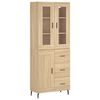 vidaXL Vysok&aacute; skrinka dub sonoma 69,5x34x180 cm spracovan&eacute; drevo
