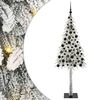 vidaXL Vianočn&yacute; stromček s 300 LED-i Biela 180 cm PE a oceľ